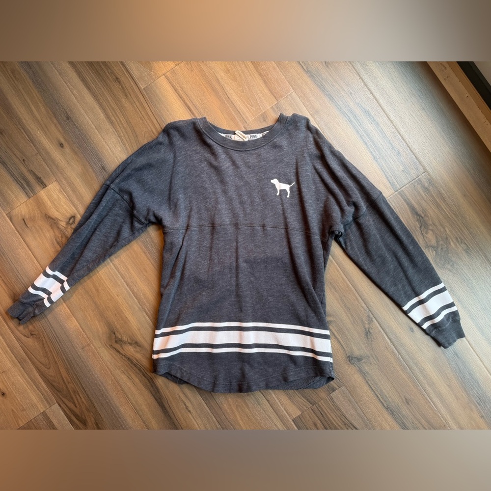PINK Victoria's Secret Blue Sweatshirt with Dog Logo